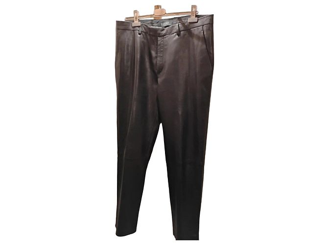 GUCCI Lamb leather pants Black