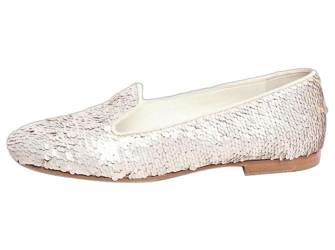 Chanel Mocassins de lantejoulas rosa - EU 36.5