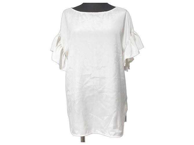 Autre Marque Blouse à manches évasées 2 en 1 Tiara Écru
