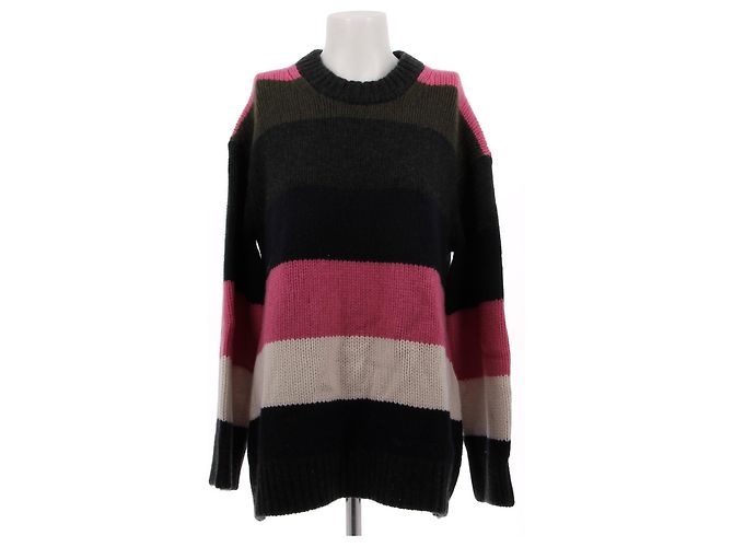 Khaite Kaschmirpullover mit Streifen Rosa Pink 