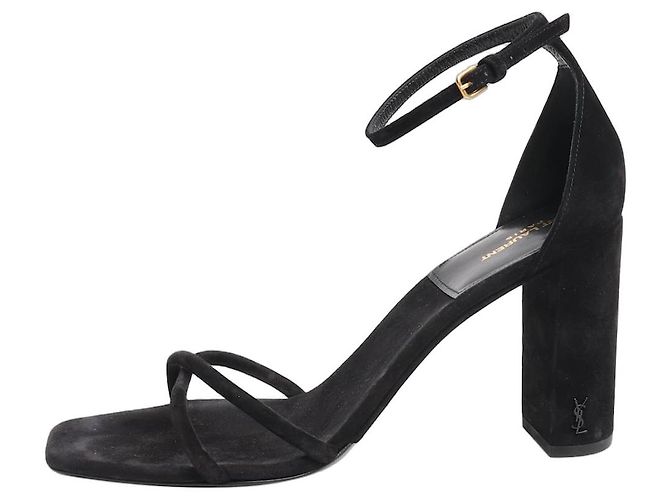 Saint Laurent Black suede sandal heels - size EU 40.5