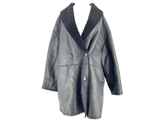 Autre Marque Casaco de shearling "Namo" Preto