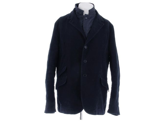 Aspesi Double Navy Jacket Polyester XXL Navy blue