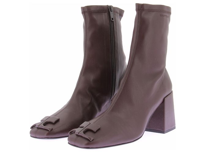 Courreges Botines "Reedición" burdeos de cuero