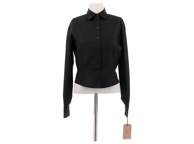Alaïa Schwarze Baumwollhemd