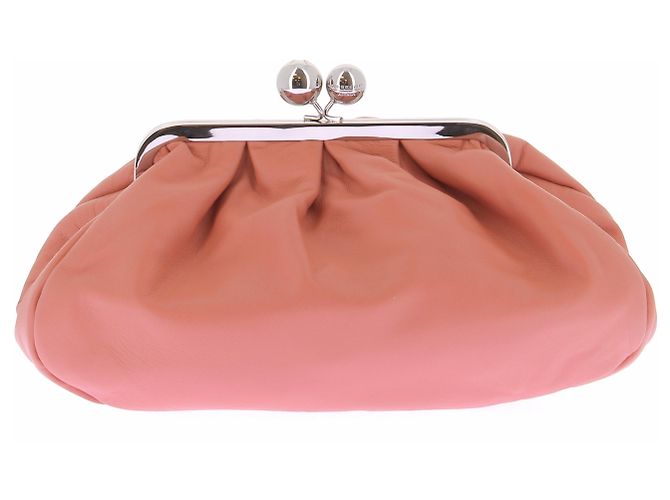 Autre Marque Borsa salmone e argentata Arancione 