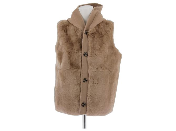Sam Rone Chaleco de lana Beige 
