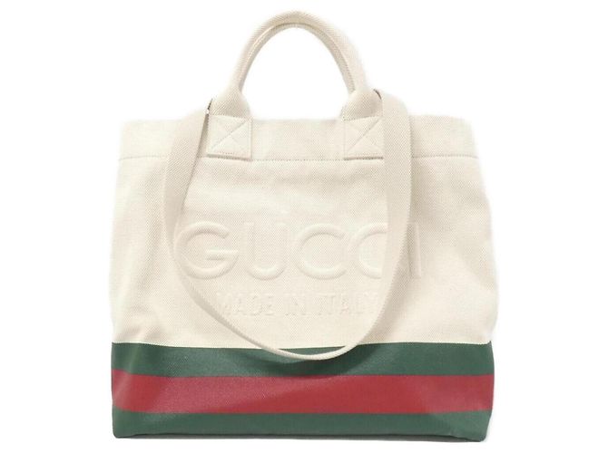 Bolsa Gucci - Modelo 782741 FAC4W Branco Vermelho Verde
