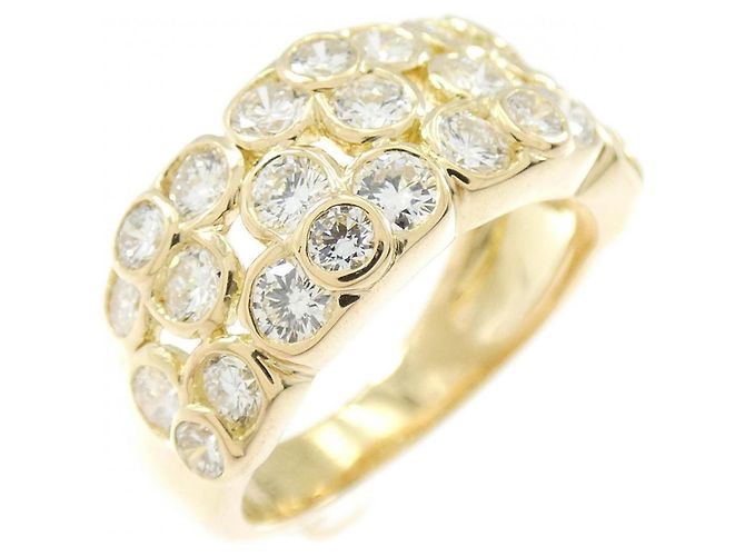 Van Cleef & Arpels 18K Yellow Gold Band Ring Golden 