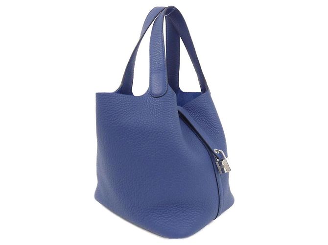 Bolsa Hermès Picotin Lock MM Azul