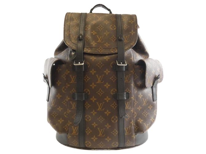 Louis Vuitton Monogram Macassar Christopher MM Backpack Brown
