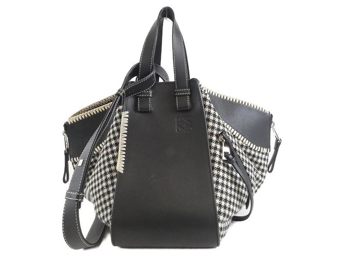 Loewe Hammock Small Shoulder Bag Black White
