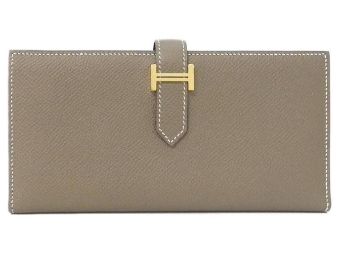 Hermès Hermes Bearn Soufflé Wallet Taupe