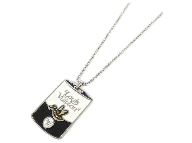 Colar Pendente LV Mountain da Louis Vuitton Preto Prata
