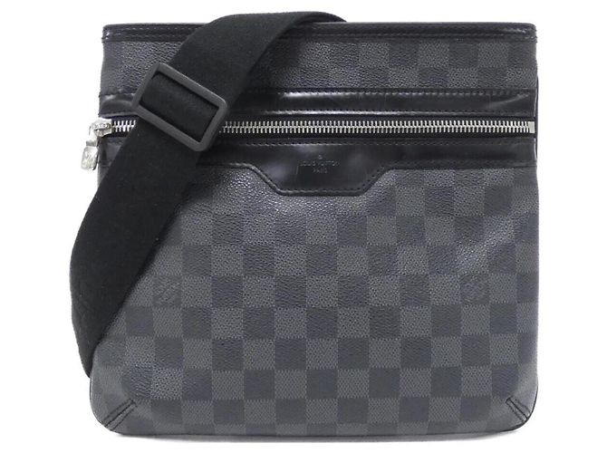 Bolsa de Ombro Louis Vuitton Damier Graphite Thomas N58028 Marrom