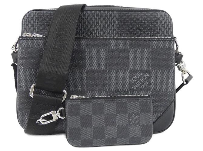 Borsa a Spalla Trio Messenger 3D Damier Graphite Louis Vuitton Damier ebene