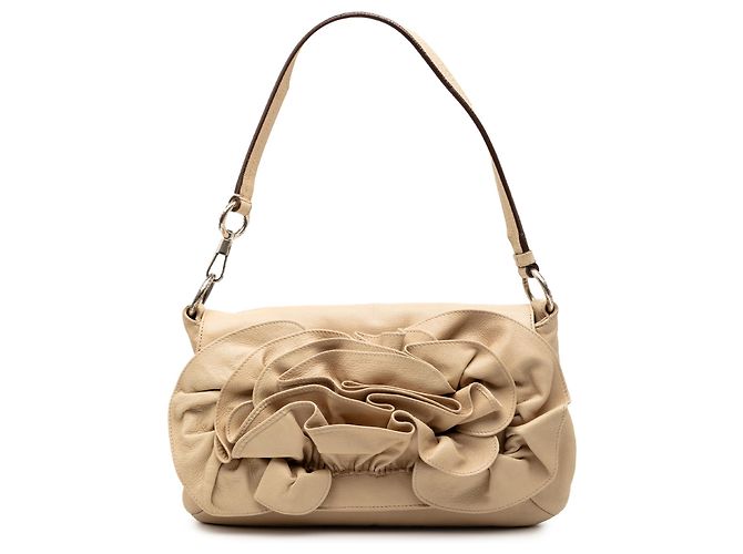 Bolsa de couro marrom Nadja Rose da Saint Laurent Bege