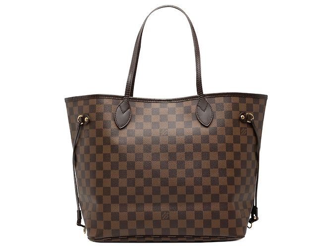 Louis Vuitton Bolsa Neverfull MM Damier Ebene Marrom