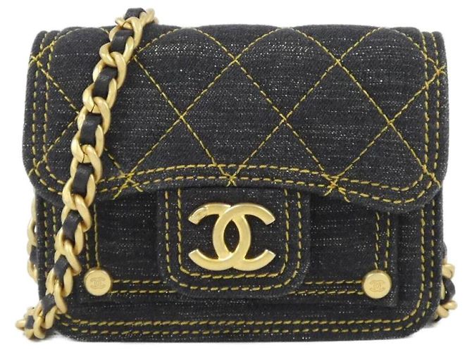 Chanel AP3349 Denim-Handtasche Schwarz