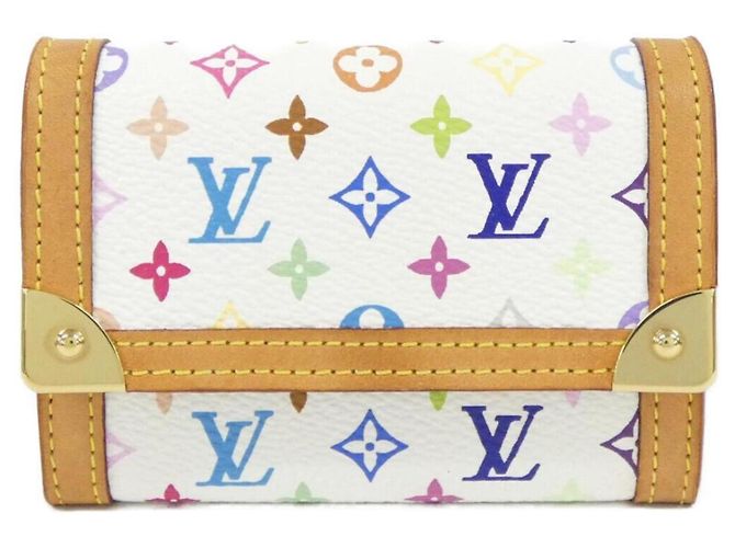 Louis Vuitton Multicolor Coin Purse White Multiple colors