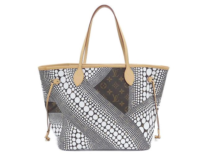 Louis Vuitton Monogram Wave Neverfull MM Handtasche Braun Weiß