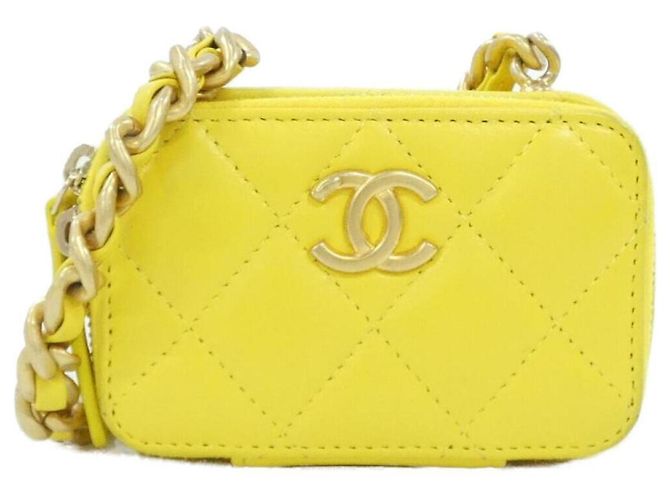 Bolso de cuero Chanel AP2738 Amarillo