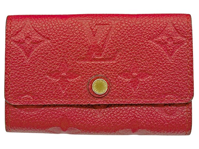 Estuche para llaves Monogram Empreinte Rojo Louis Vuitton Roja