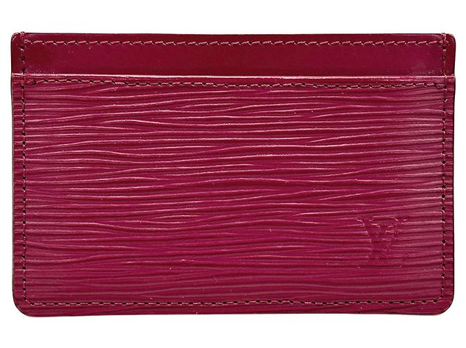 Louis Vuitton Fuchsia Epi Leather Card Case Fuschia