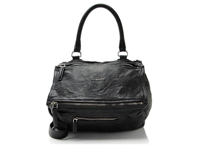 Givenchy Goatskin Pandora Medium Shoulder Bag Black