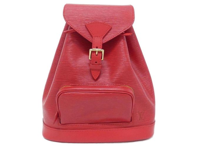 Louis Vuitton Epi Montsouris Rucksack Rot