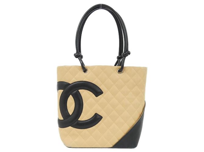 Sac à main Chanel Cambon Line Noir Beige
