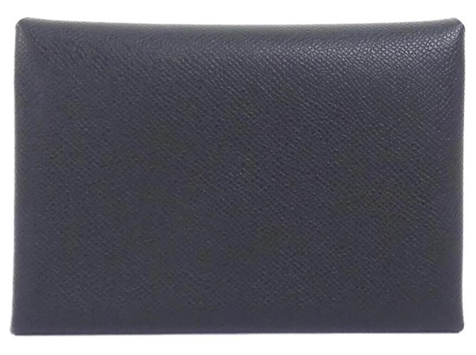 Monedero Duo Calvi de Hermès Negro