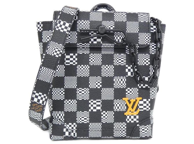 Borsa a Spalla Steamer XS Damier Distorted di Louis Vuitton Nero