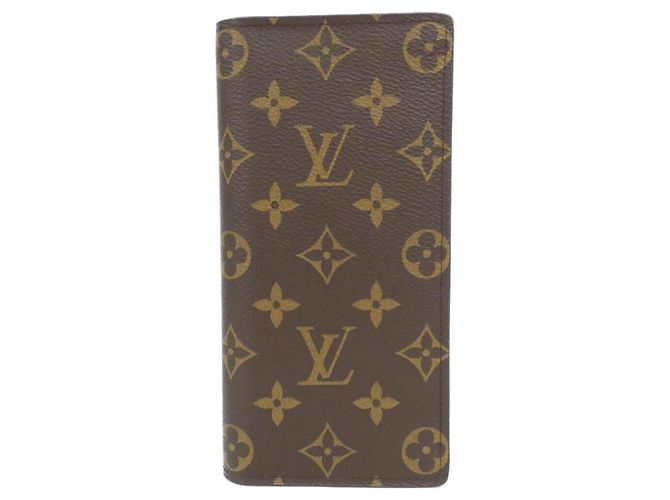 Louis Vuitton Monogram Portefeuille Brazza M66540 Wallet Brown
