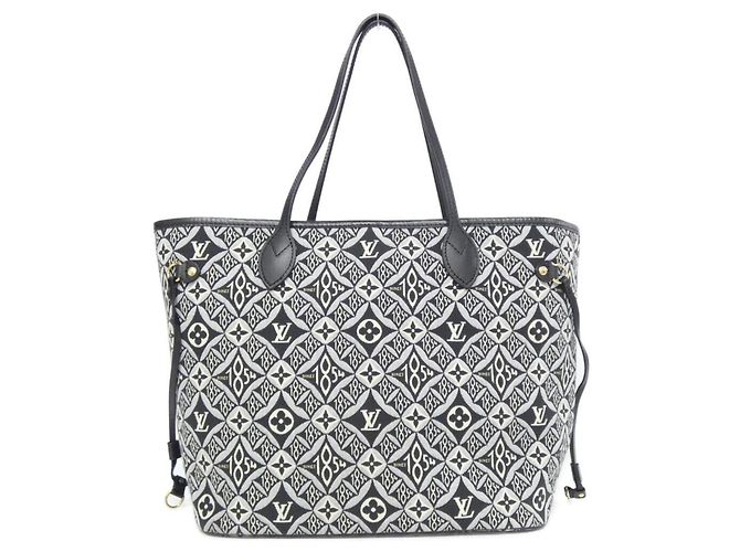 Borsa Neverfull MM Louis Vuitton SINCE1854 Grigio