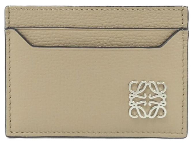Tarjetero de piel de ternera Loewe Beige Arena