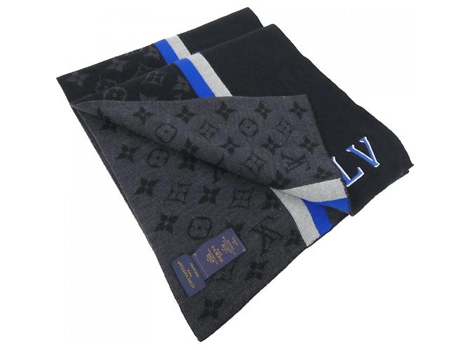 Schal aus schwarzer Wolle Louis Vuitton
