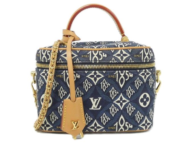 Borsa a mano Vanity Louis Vuitton SINCE1854 Blu