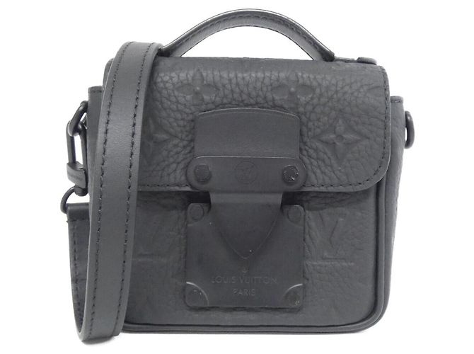 Louis Vuitton Taurillon Monogram Pico S-Lock Shoulder Bag Black