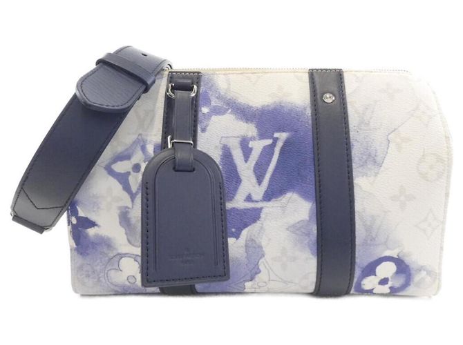 Sac Boston Keepall M45757 Monogram Aquarelle Louis Vuitton Bleu