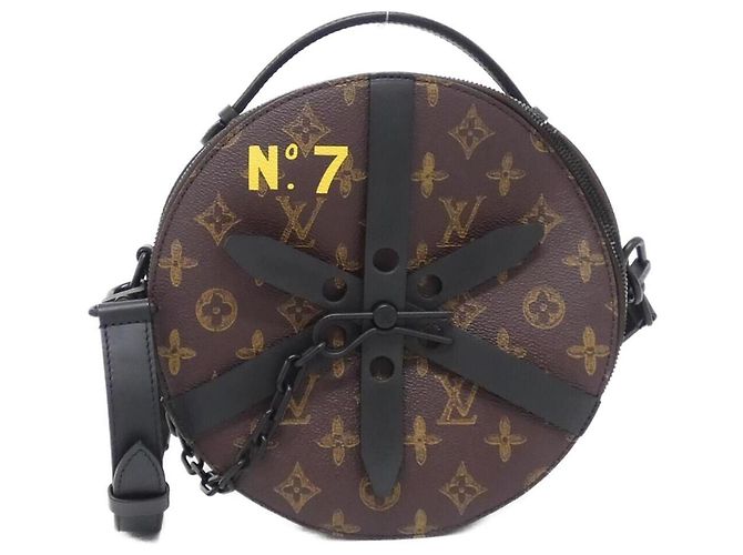 Bolsa de Ombro Louis Vuitton Monogram (N°7) Wheel Box Marrom