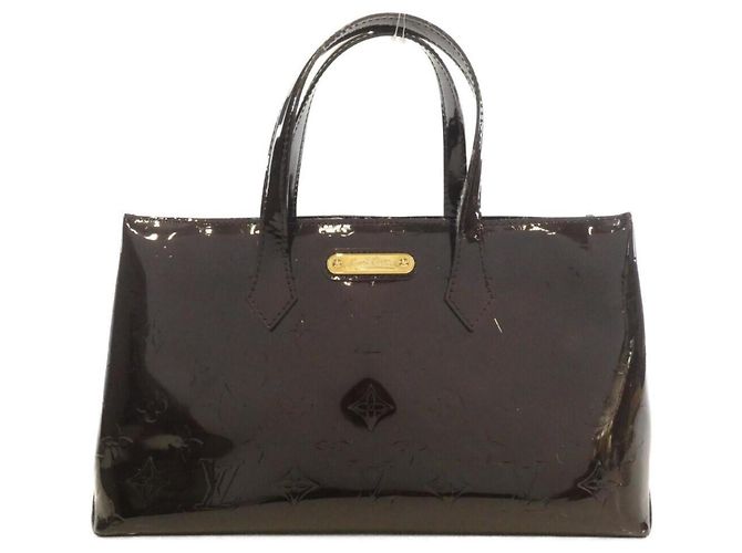 Borsa Louis Vuitton Vernis Wilshire PM Bordò