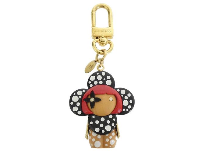 Chaveiro Vivienne Infinity Dot da Louis Vuitton Preto Branco