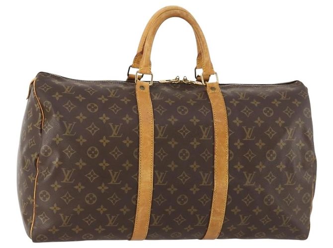 LOUIS VUITTON Bolsa Boston Monogram Keepall 50 M41426 LV Auth BA10469 Monograma