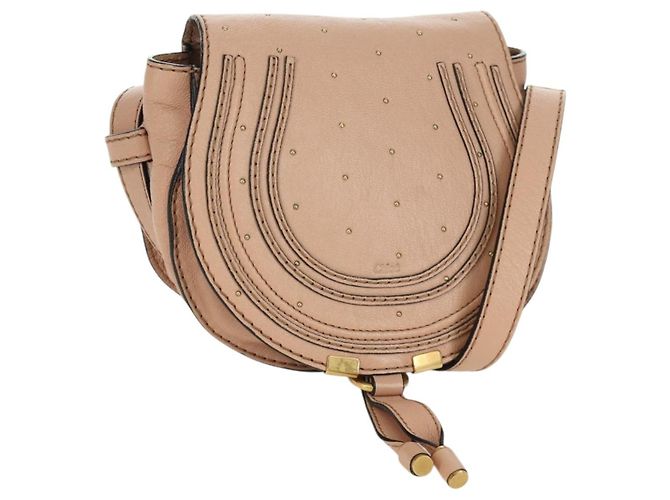 Chloé Borsa a Spalla Chloe Marcie in Pelle Rosa Oro Auth bs33470V D'oro