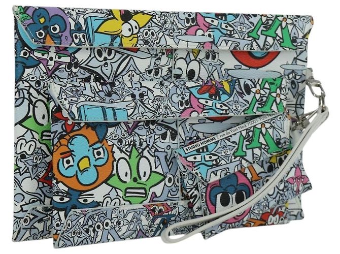 LOUIS VUITTON Bolsa Envelope Trio Monogram Comics M82014 LV Auth 173300SM Multicolor