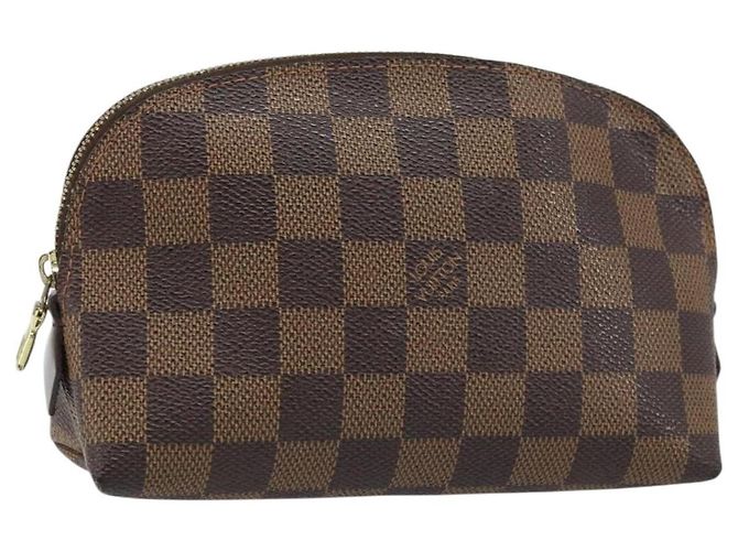 LOUIS VUITTON Kosmetiktäschchen PM Damier Ebene N47516 Authentisch LNZ126