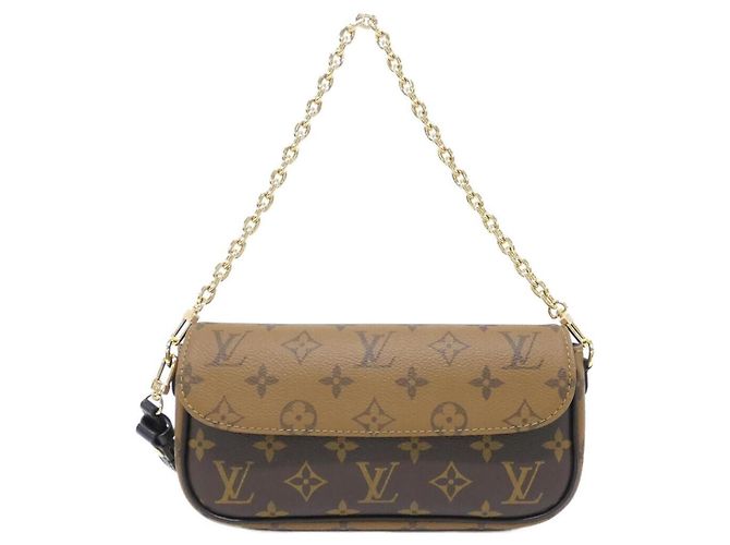 Ivy Bolsa de Ombro Monogram Reverse Louis Vuitton Marrom