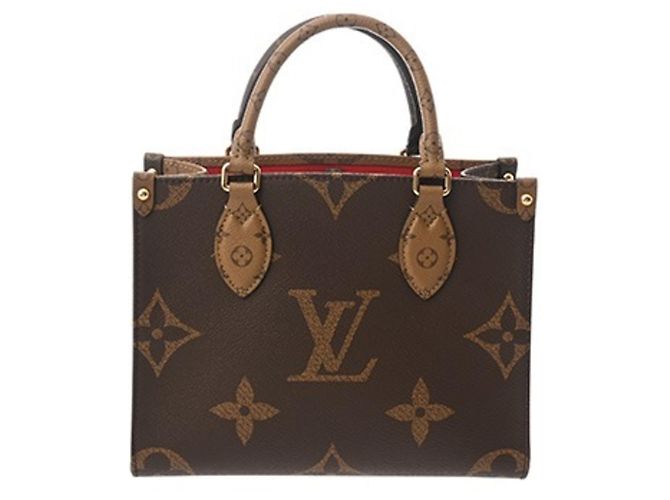Sac à main OnTheGo PM Monogram Reverse Louis Vuitton Marron