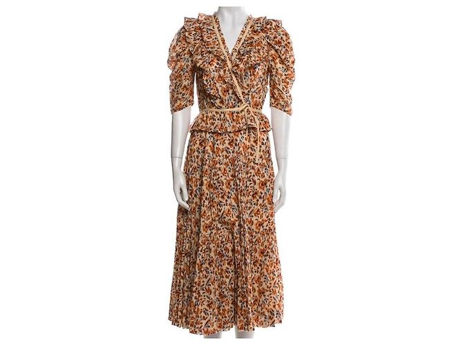 Vestido midi Lisette Ulla Johnson naranja algodón